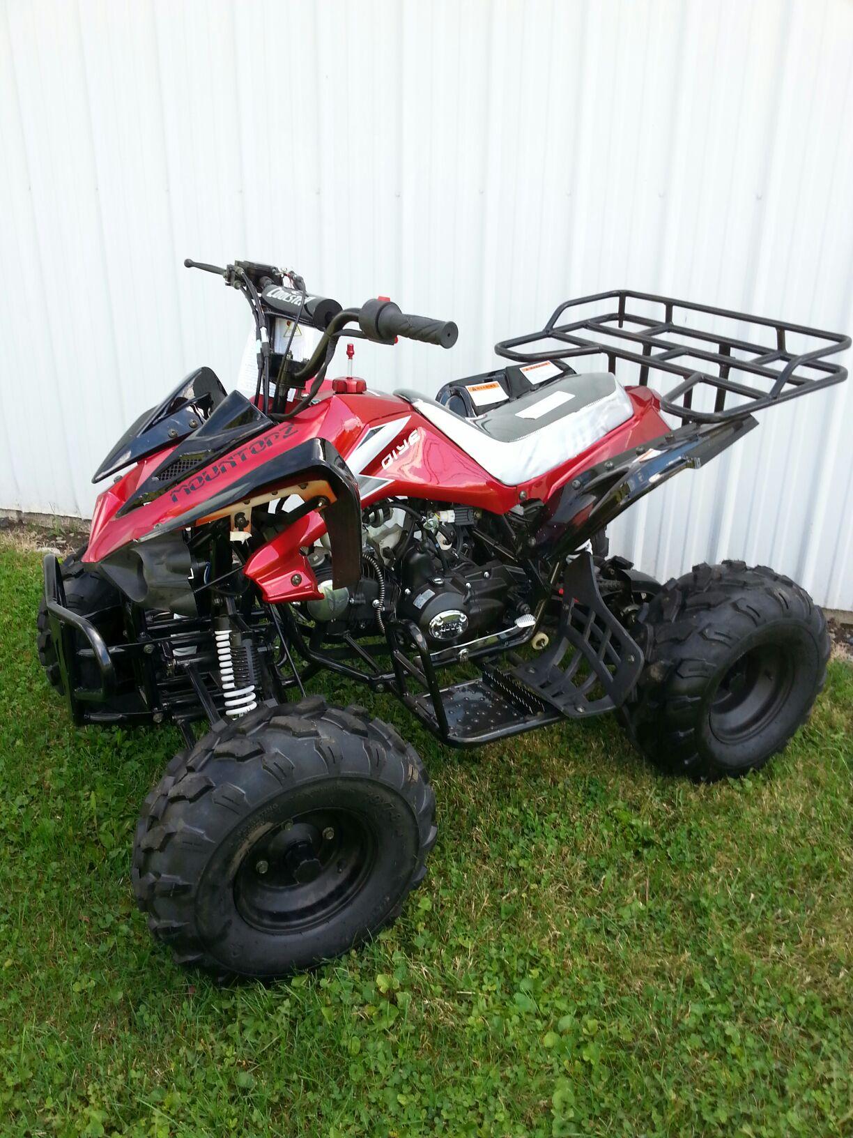 125cc Youth Sport Utility Quad Big Wheel Red ATV (Front View) | Redline ...